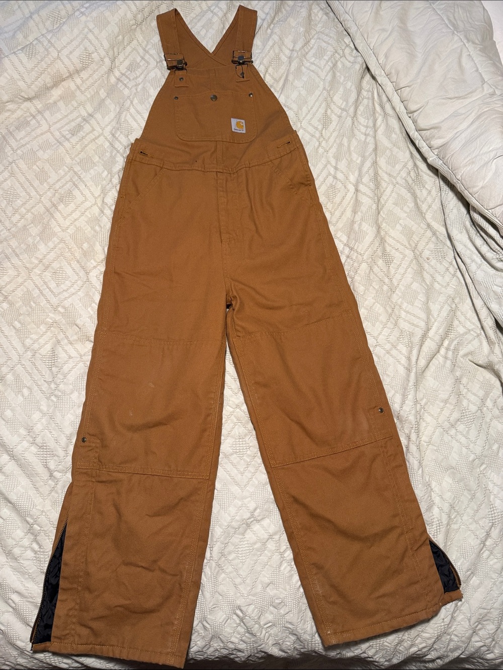 Carhartt Kids Brown insulated Duck Bib Overalls